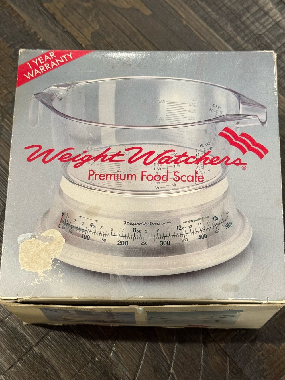 Weight Watchers Premium Food Scale Dietary Management Adjustable Analog Dial